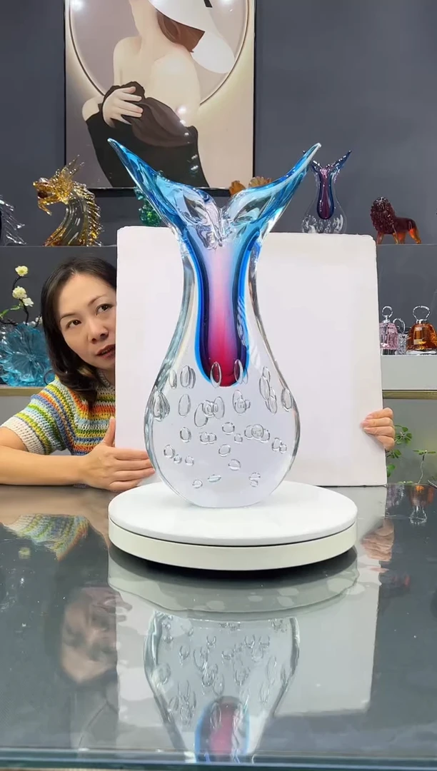 手工艺品琉璃 水晶琉璃花瓶1个