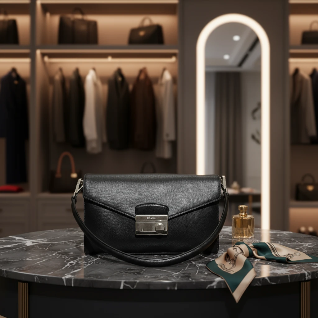 95新 Prada/普拉达  黑色单肩包 1781 8431
