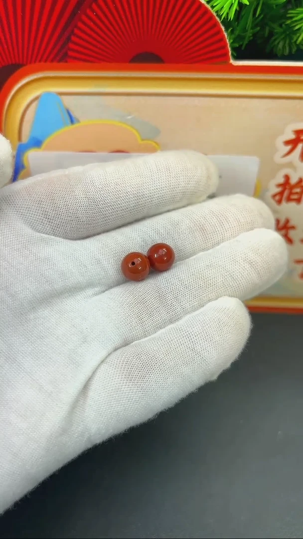 南红玛瑙8mm未镶嵌牛血红单珠（多样性发一）