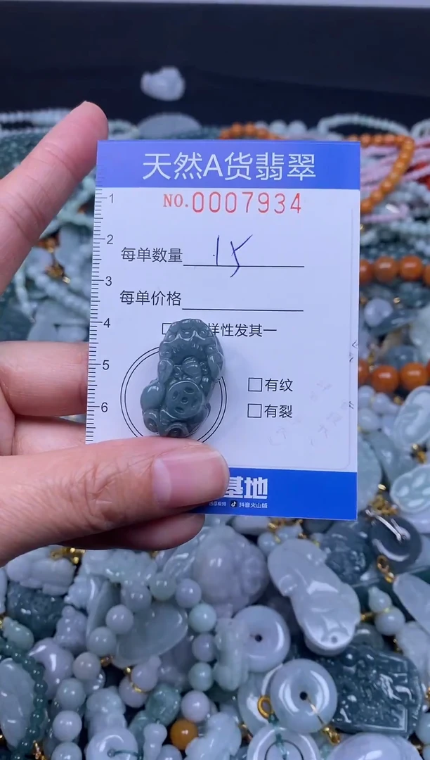 颈饰未镶嵌翡翠天然A货翡翠007934