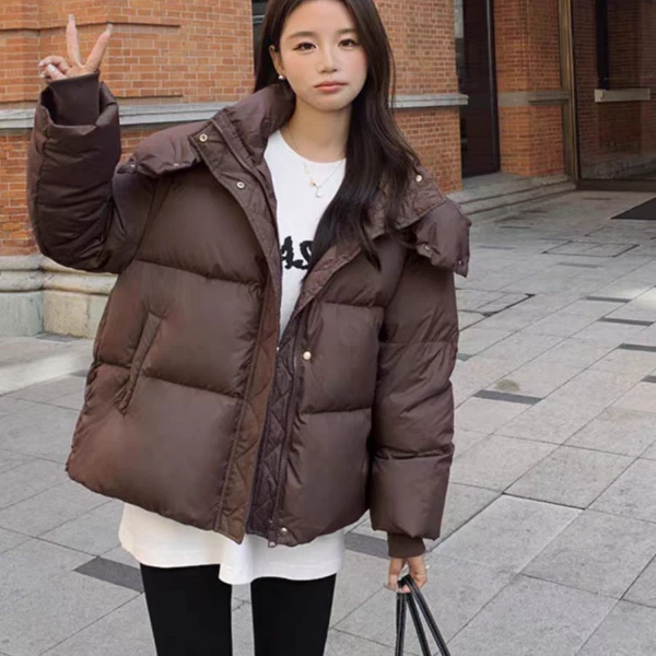 A79#云朵短款2024新款白鸭绒羽绒服女超轻加厚小个子泡芙冬外套