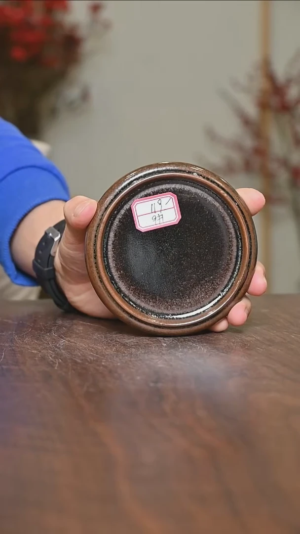 【闪购商品】其他9#手拉盏托 微瑕矿石釉 朱家款