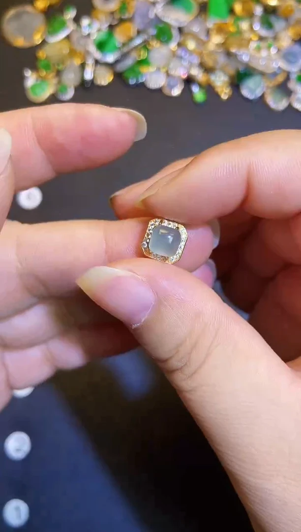 吊坠(不含链)银S925镶嵌翡翠1