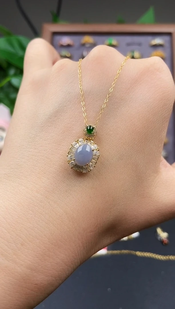 银S925镶嵌手链翡翠12