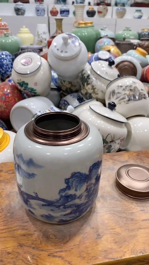 摆件陶茶叶罐密封罐储存罐