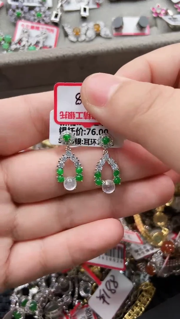 【闪购商品】翡翠戒指银S925镶嵌111111111-0