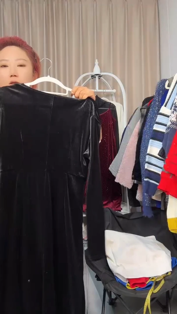 后*高品质丝绒长裙
