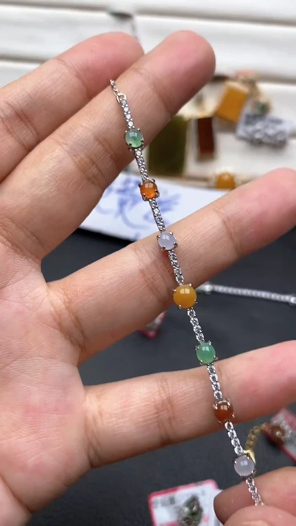 银S925镶嵌戒指翡翠1