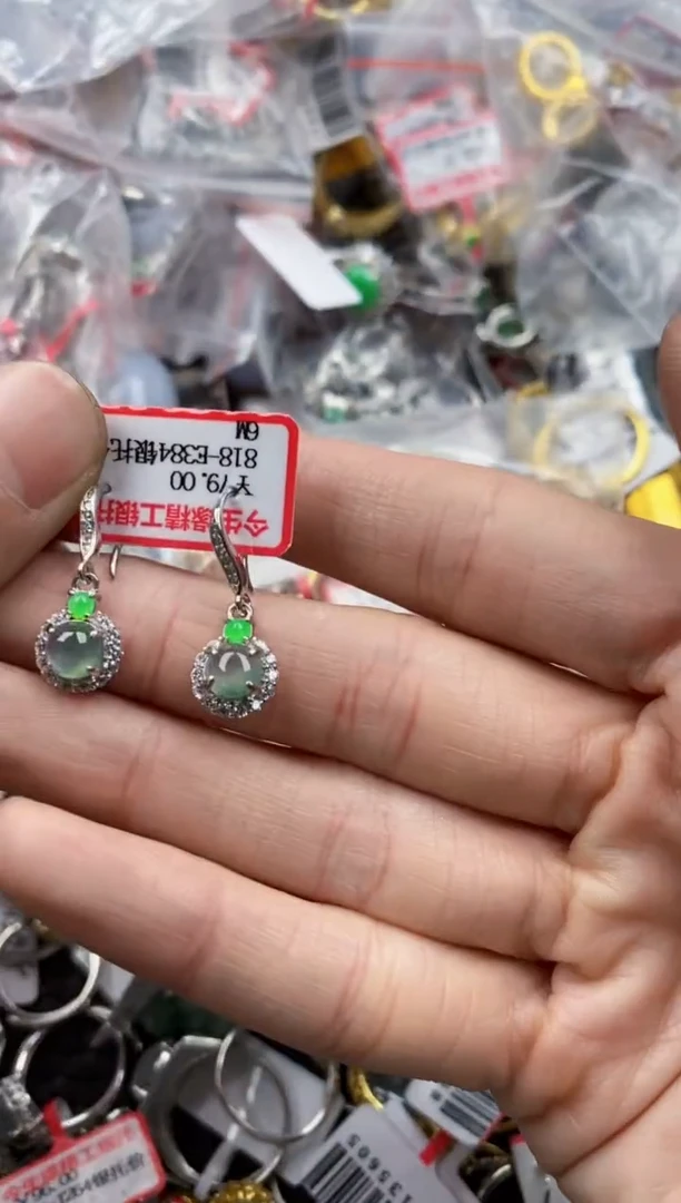 银S925镶嵌戒指翡翠888   2