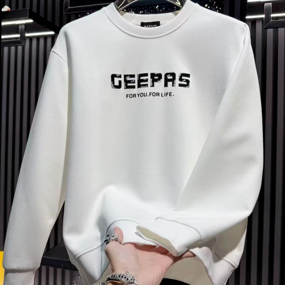 男士秋冬宽松国潮卫衣印花秋季圆领百搭长袖