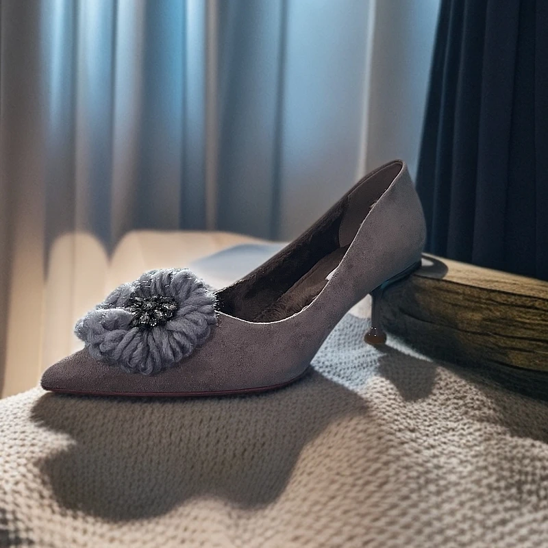 女生秋冬新款气质高跟鞋单鞋7858-90665