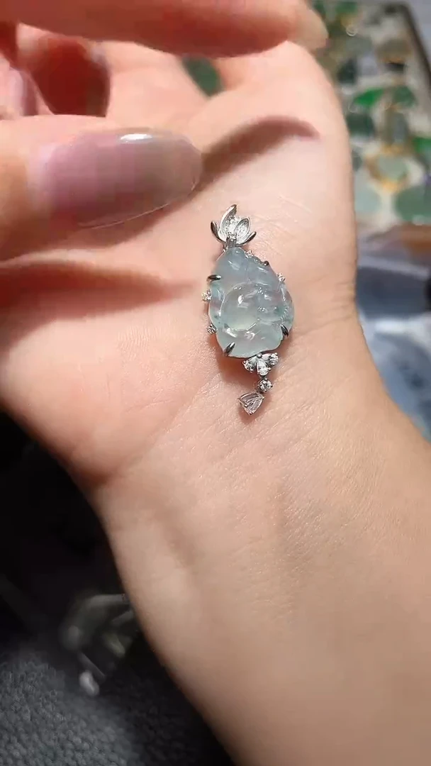 颈饰银S925镶嵌翡翠202555555多样发一