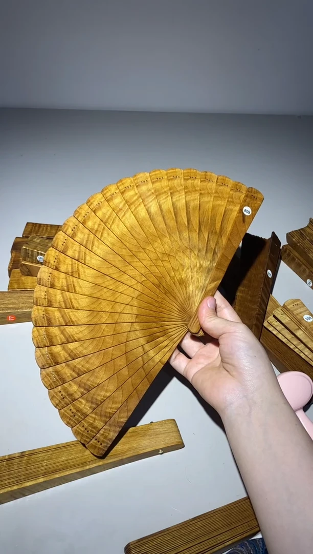 金丝楠18cm金丝楠木小叶桢楠扇809