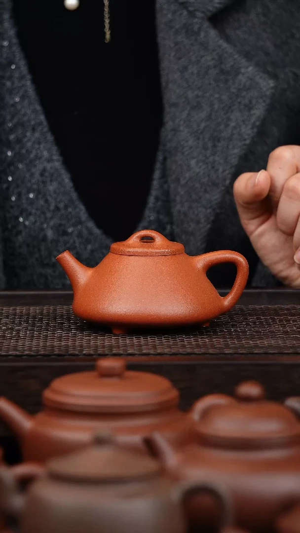 【闪购商品】紫砂茶壶140cc99红高纯度红降坡子冶