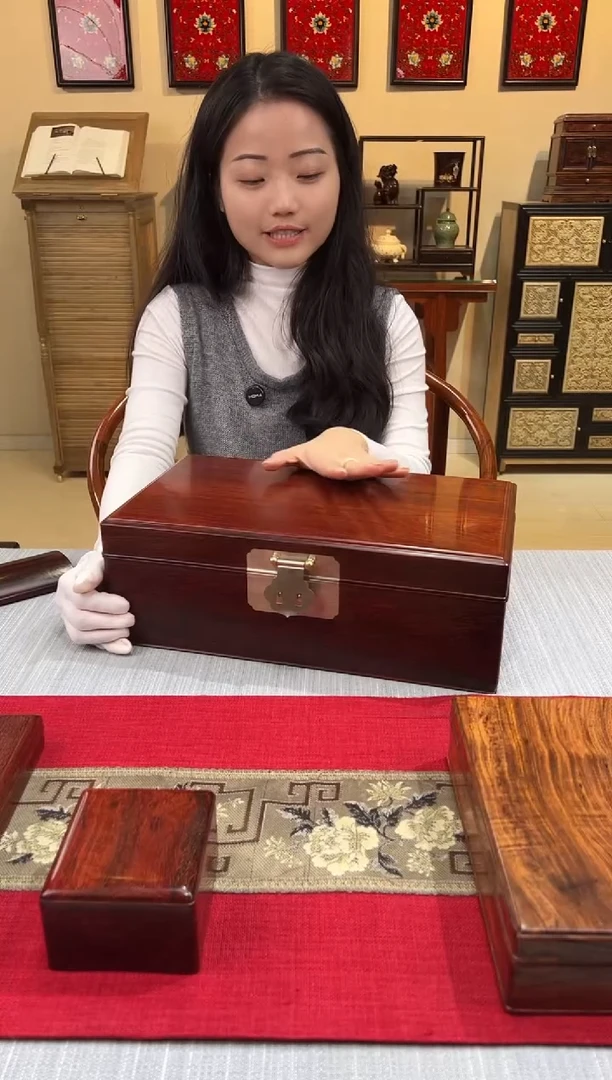 紫檀木类成套家具全独板藏宝箱   一木一器   一物一拍