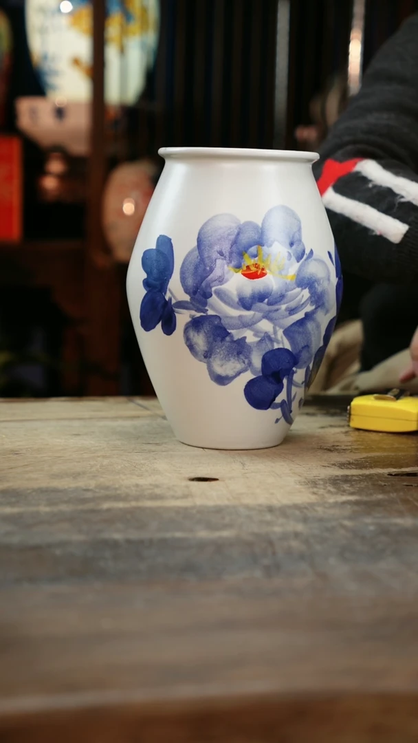 【闪购商品】瓷片景德镇纯手工釉下彩精品花瓶