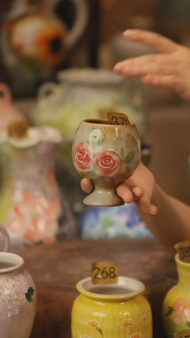 陶瓷379景德镇设计师手作花器摆件侘寂风