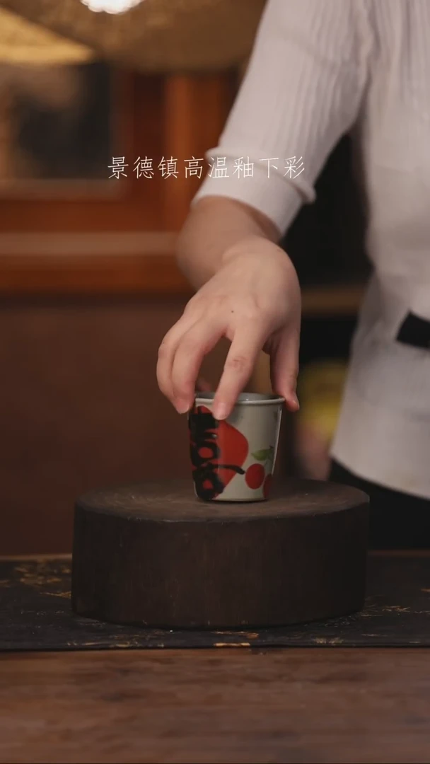 陶瓷景德镇高温釉下手绘陶瓷062