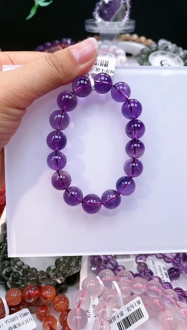 【闪购商品】水晶手串未镶嵌巴西紫水12m