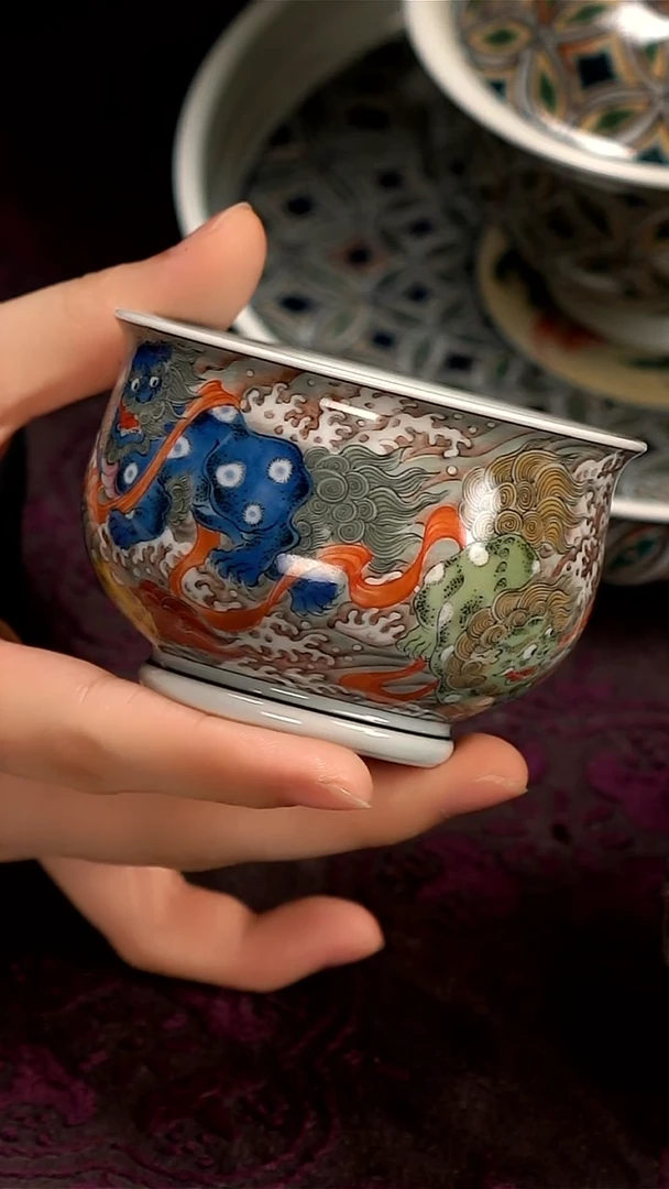 设色窑新品狮子绣球炉式杯（新品预览）