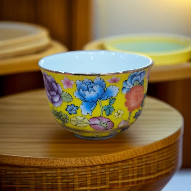 ZY-DP-A403帝王黄万花小杯单个