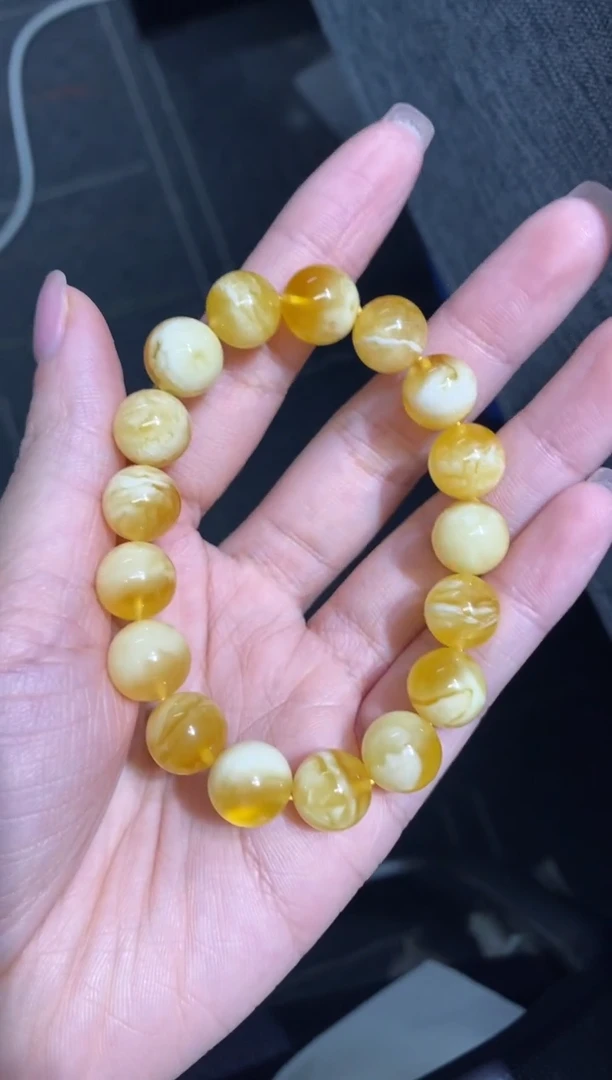 裸石蜜蜡未镶嵌手串