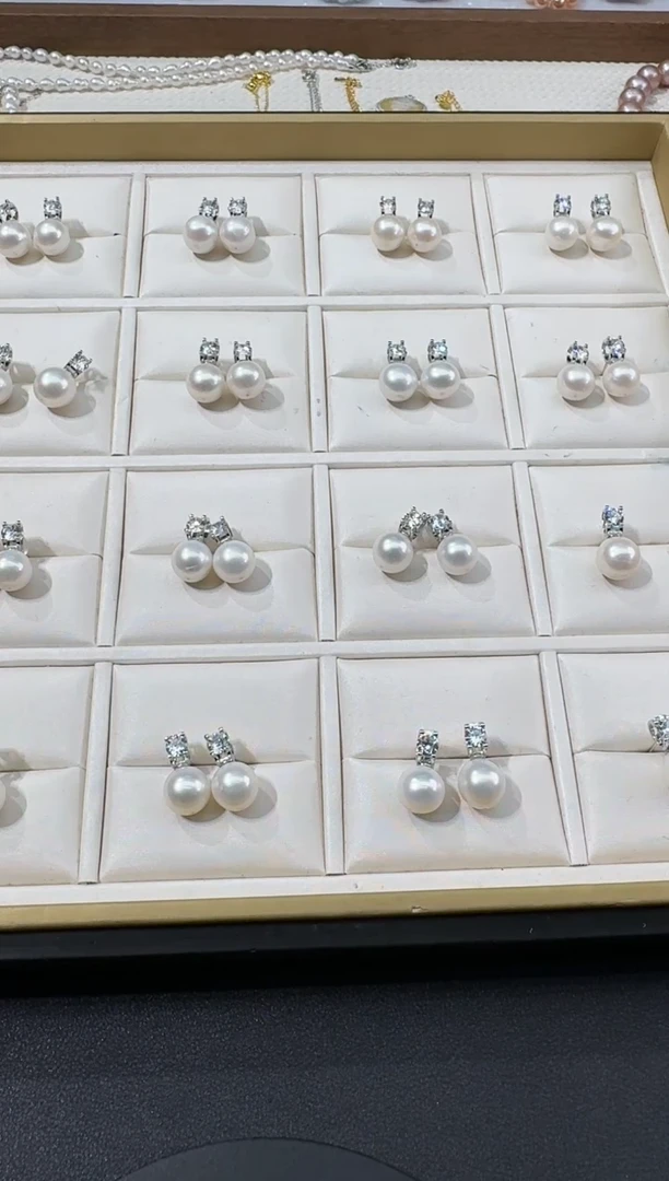 未镶嵌淡水珍珠耳饰H0622-77-200多样性一对