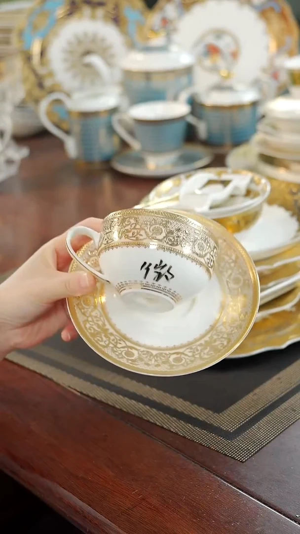 瓷片咖啡杯碟1套