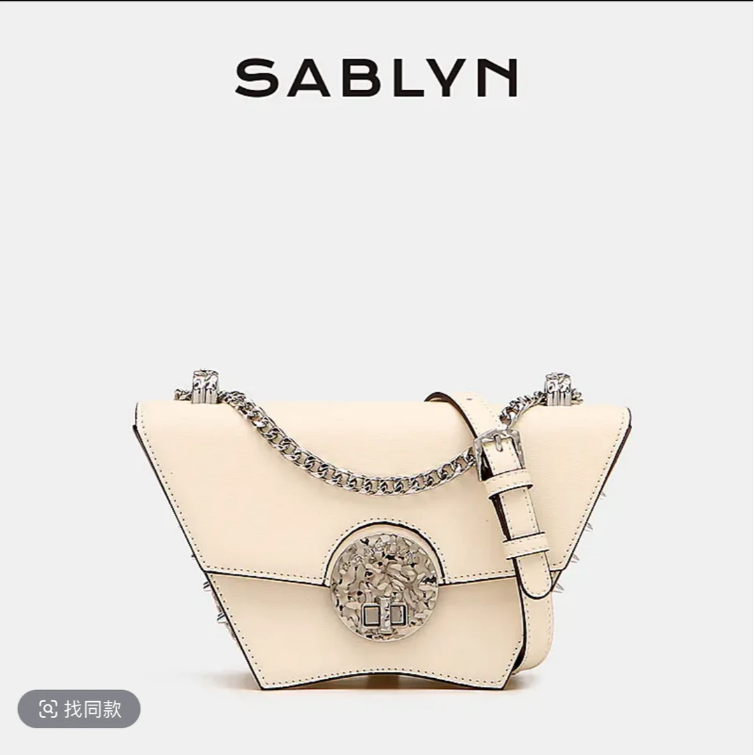 钟意宠粉-SABLYN新款轻奢时尚腋下链条单肩斜挎包2224（白色）020