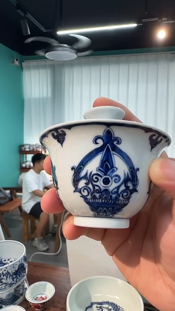 【初谨】青花金刚盖碗
