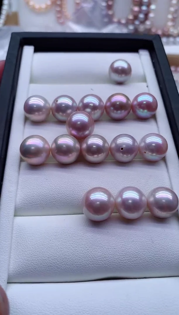 未镶嵌淡水珍珠裸珠半孔无配件多样性发其一，非无暇