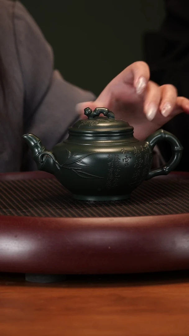 【闪购商品】紫砂茶壶2-6ZXH绿玉可心绿泥260cc