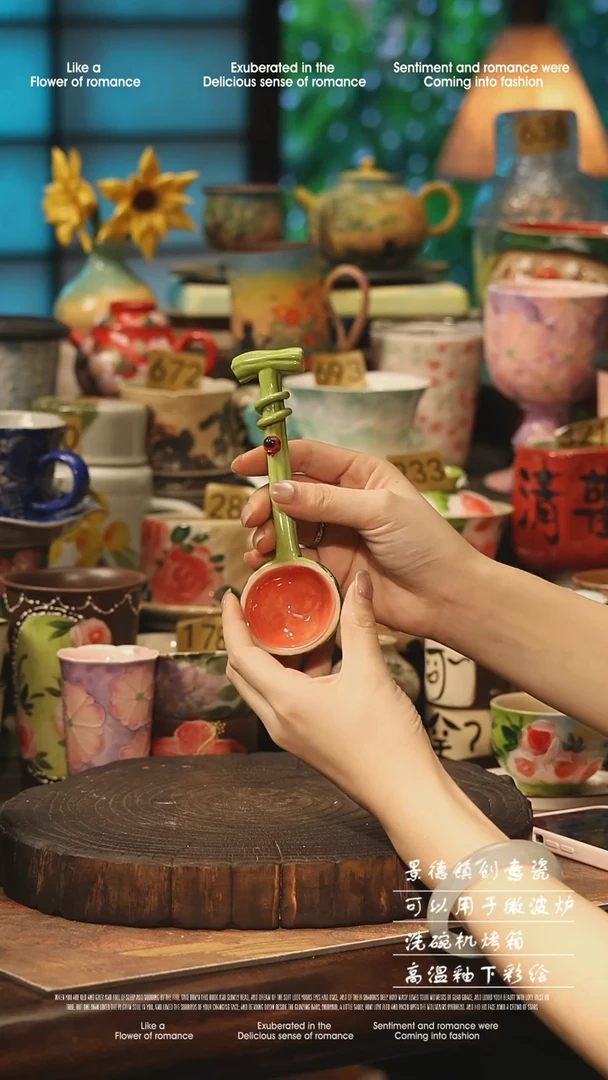 陶瓷景德镇高温釉下彩手工手绘款式
