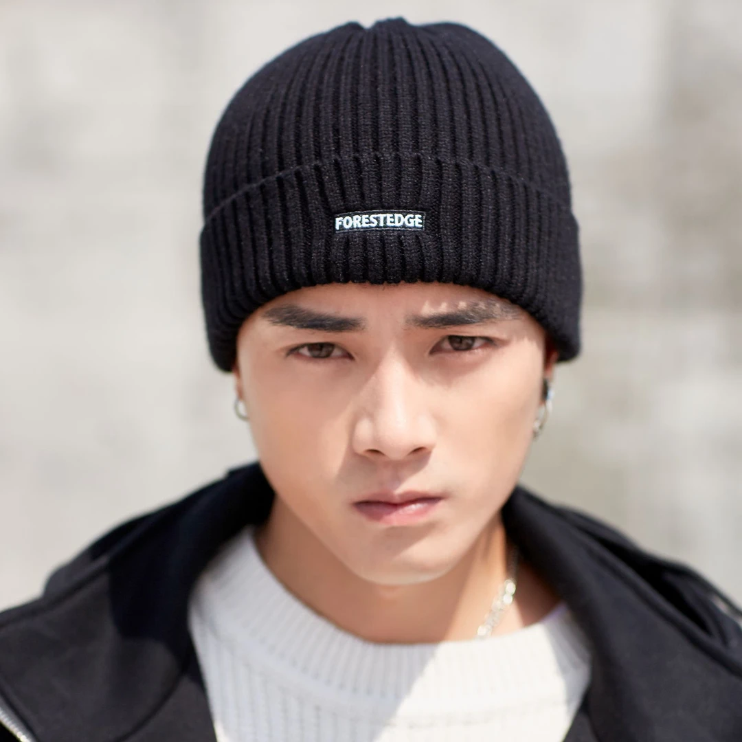 【型男必备】针织毛线帽潮男纯色秋冬保暖时尚男士帽子休闲户外14