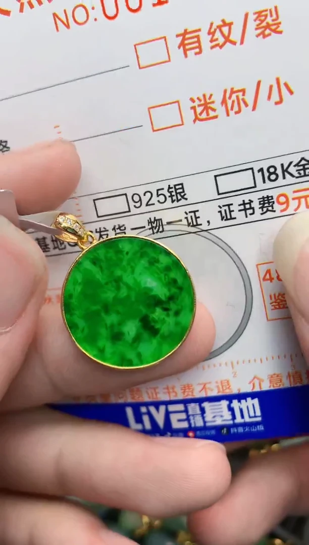 翡翠未镶嵌颈饰        1