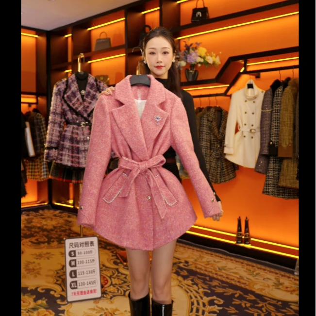 【YX】网红轻奢气质冬季时尚女士收腰羽绒中长款 Y912