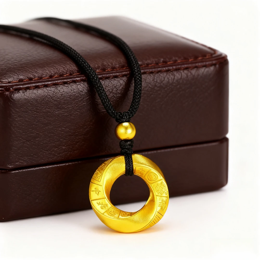 【YLY】复古扭转乾坤圆坠颈饰小众祈福设计工艺细腻日常穿搭显格调