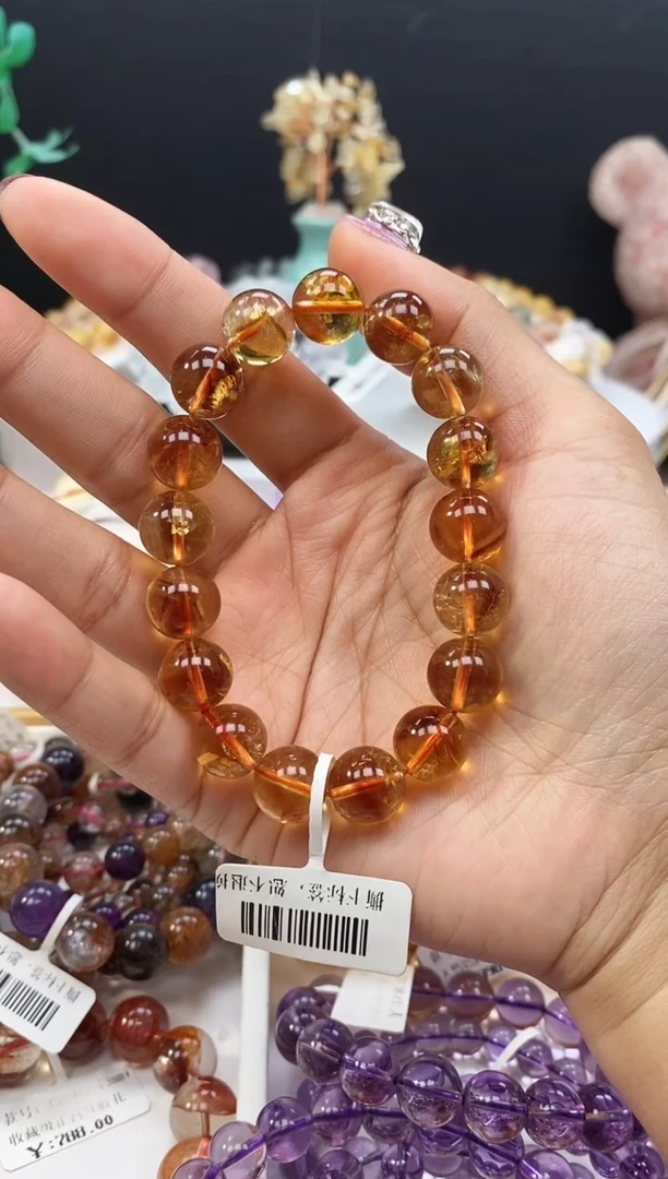 未镶嵌手串水晶黄水晶