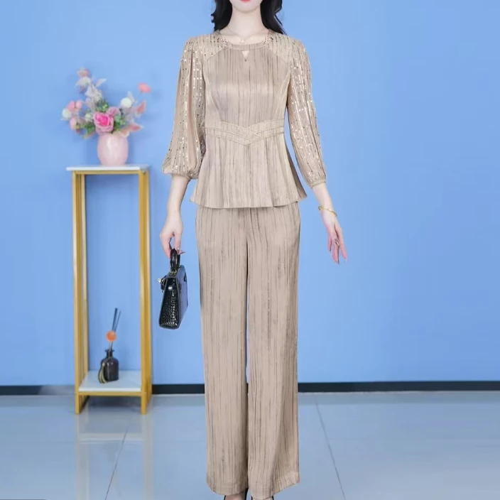 JH 春季新款套装两件套时尚优雅减龄洋气套装气质