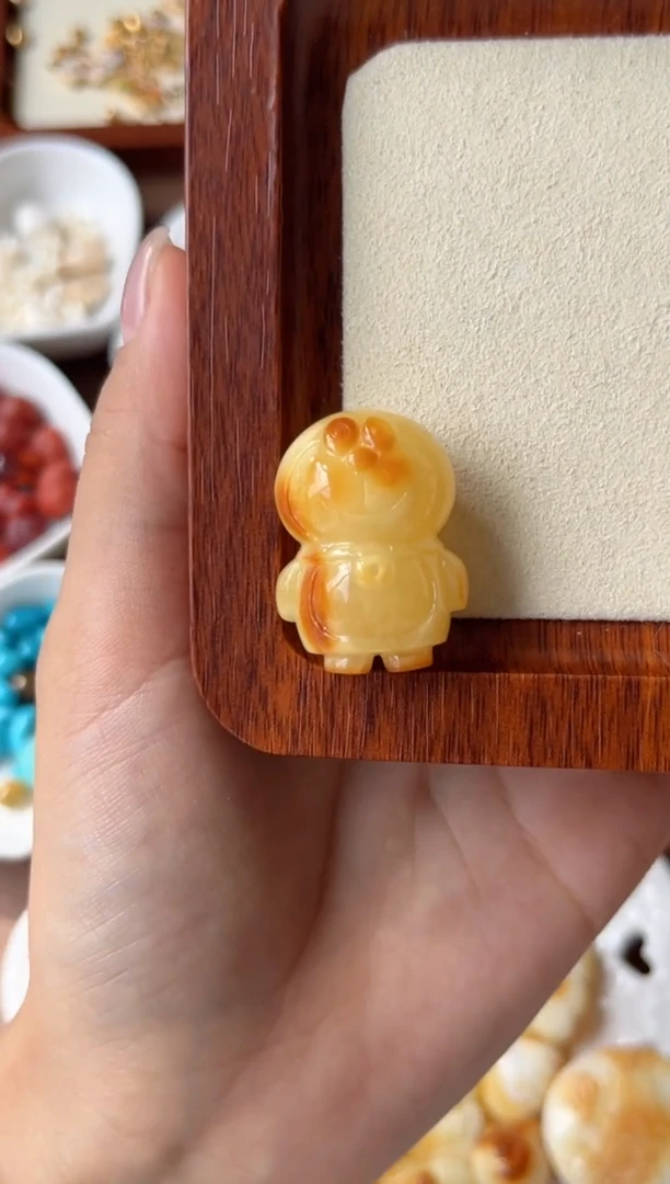 裸石蜜蜡未镶嵌哆啦A梦（放漏商品）