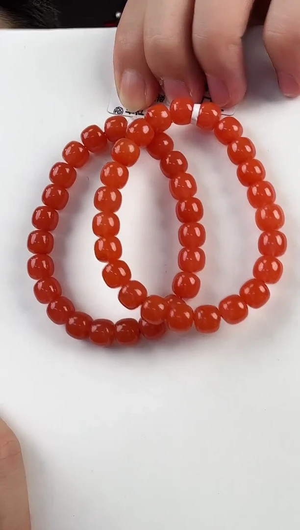 南红玛瑙滴水洞老型手串9+未镶嵌（多样式发其一）