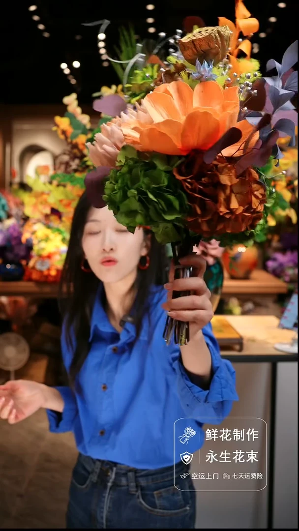 手工艺品琉璃手工花器花束空运包邮送货上门-以图片为准