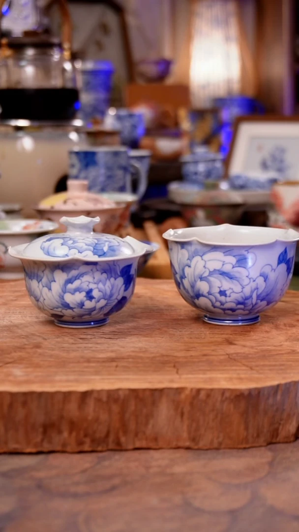 杯子陶牡丹手工手绘手工手绘