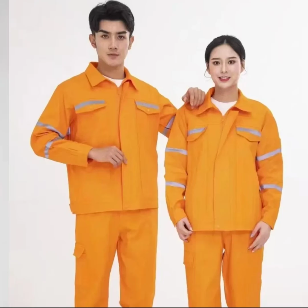 中海油专用工作服纯棉套装男秋冬工厂电焊防烫耐磨定制劳保服男装