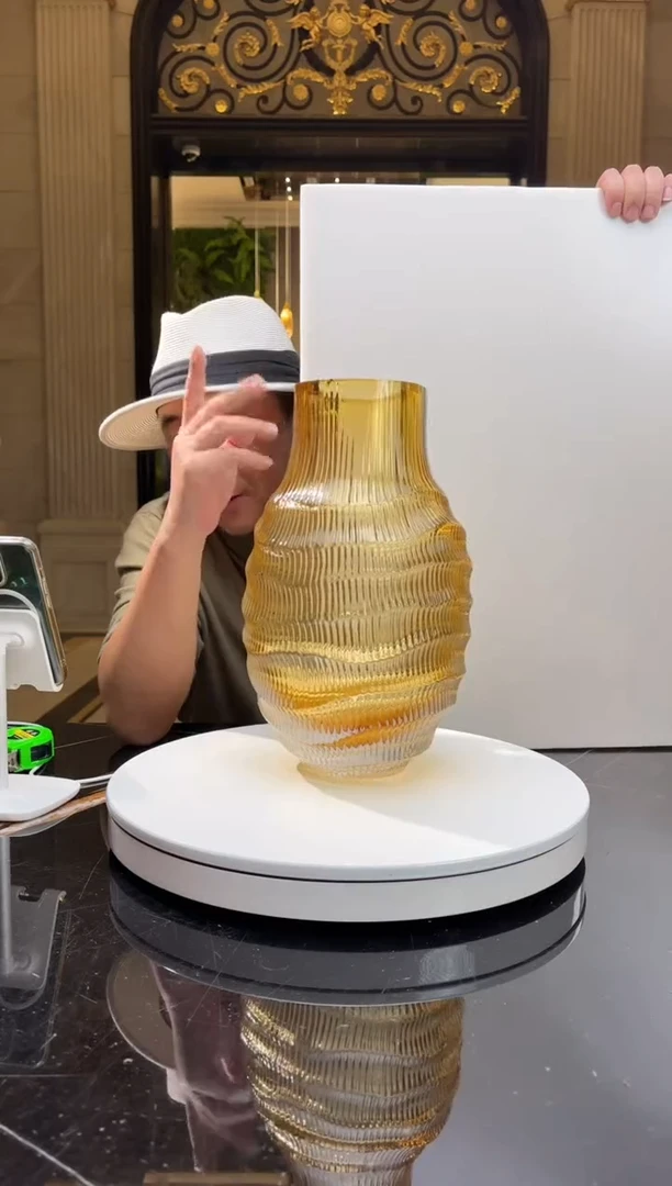 【闪购商品】茶宠AJ1010102金色琉璃花器