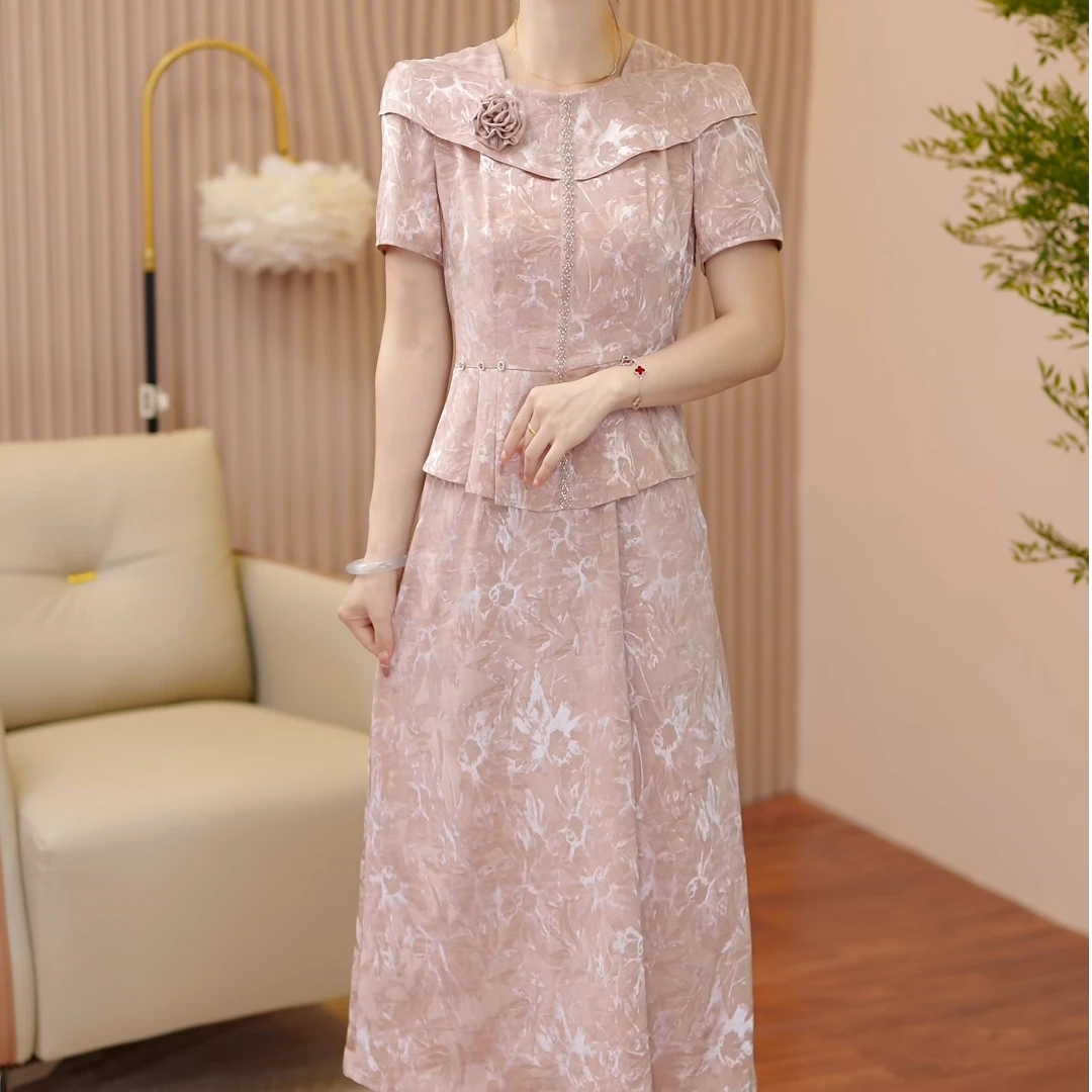 【芊霓女装】Y25102夏季穿搭新款连衣裙收腰显气质