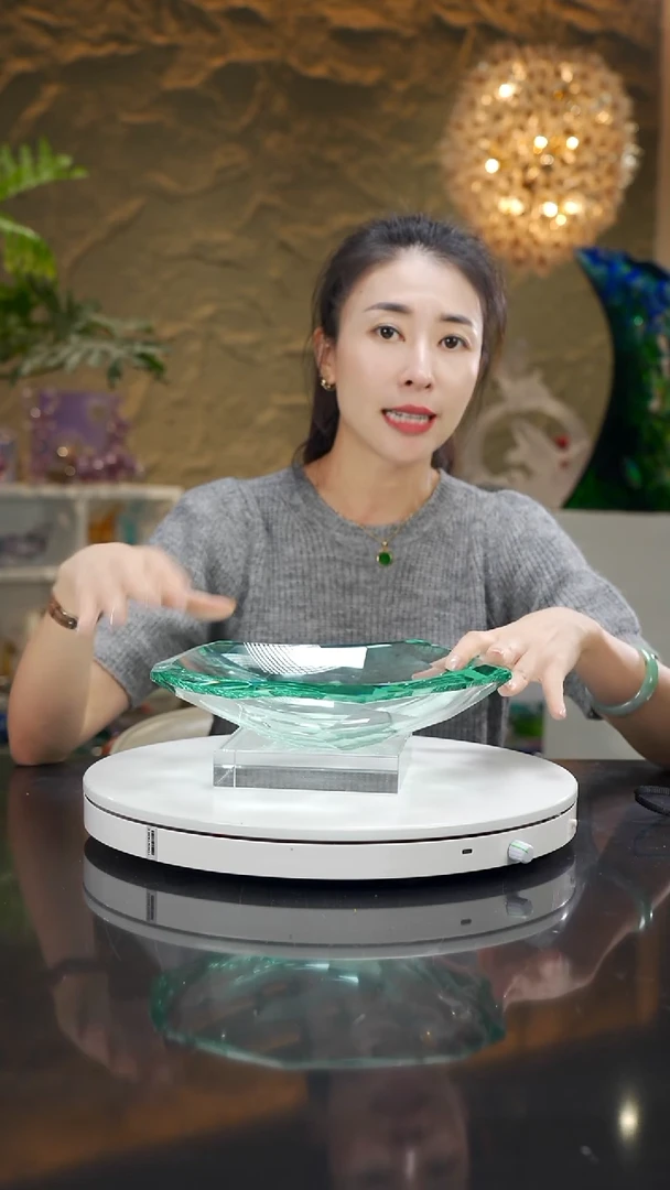 琉璃福利款湖水绿色果盘