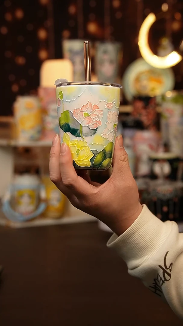 （玉泥）景德镇手工手绘文创陶瓷杯