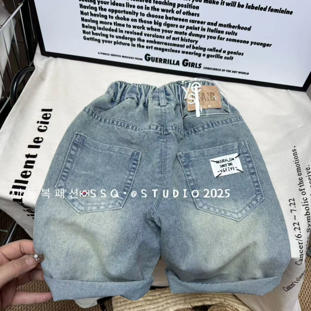 破价【糯感/韩系】软标破洞牛仔裤中裤七分A5100#【新】