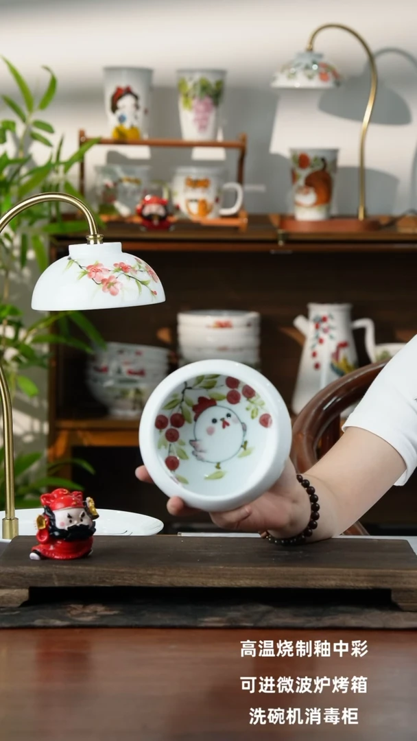 景德镇手绘釉中彩（食品级）窝窝碗
